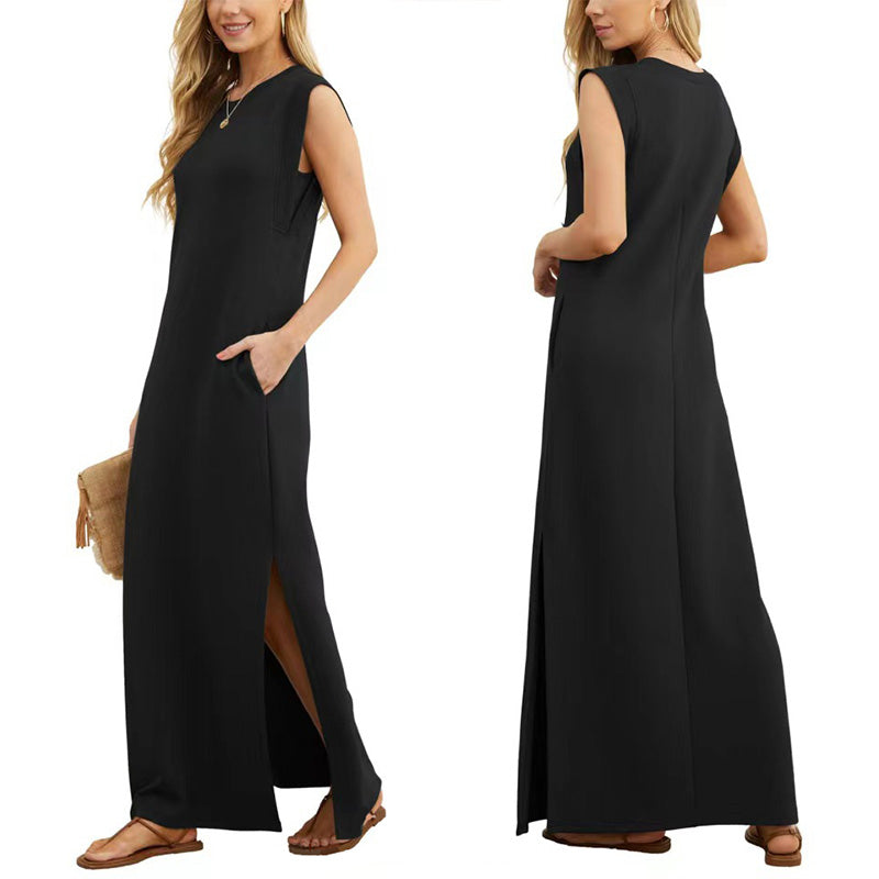👗Vestido casual sin arrugas para mujer con parte inferior✨-ES