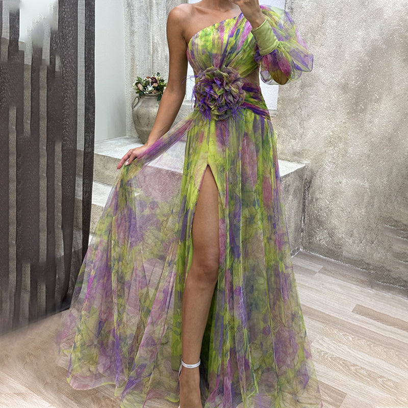 ✨【Mago Adelgazante】. Vestido con bloques de color Mirage✨-ES