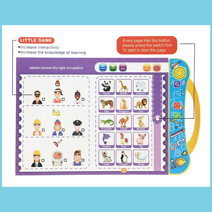 🎄[El mejor regalo para niños] Libro inteligente para aprender pronunciación-ES