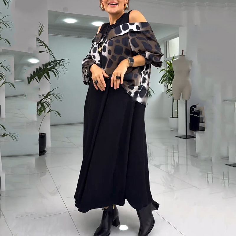 💐Vestido exclusivo sin tirantes con estampado de leopardo 2025 [S-4XL]-ES
