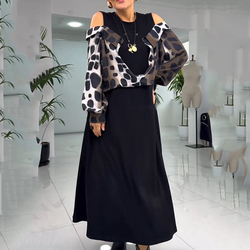 💐Vestido exclusivo sin tirantes con estampado de leopardo 2025 [S-4XL]-ES