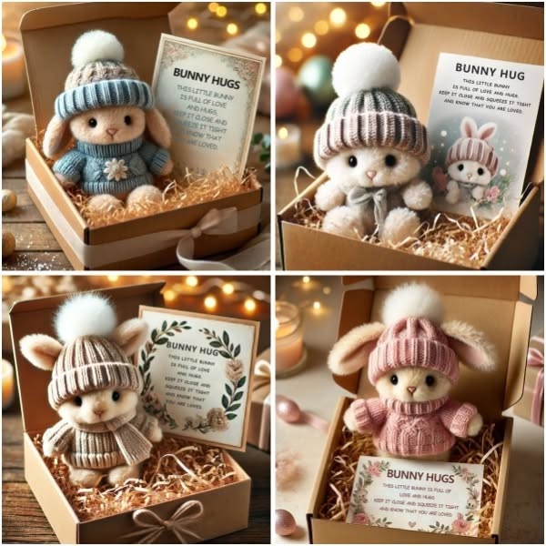 🐇Mini zuikis apsikabinęs mielą Velykų dovanėlę🎁-LT