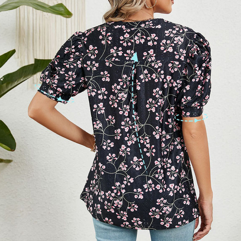 【M-2XL】🌸Γυναικείο Καλοκαιρινό τοπ με λαιμόκοψη-GR