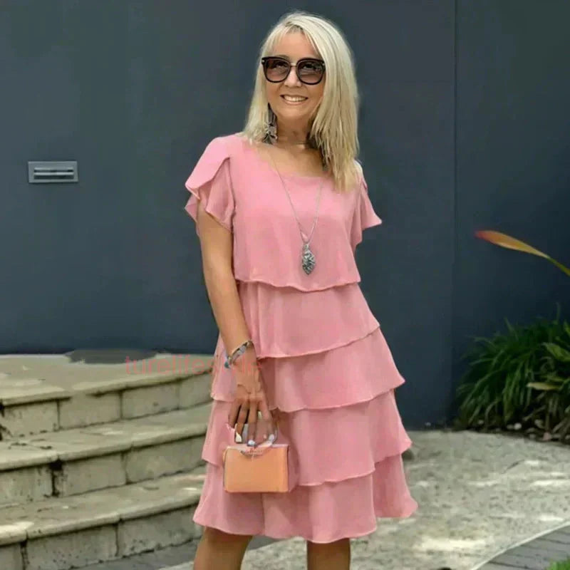 🔥Vestido casual para mujer con volantes-ES