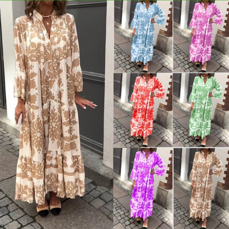 【🌷S-4XL】🌸Vestido de manga larga para mujer-ES