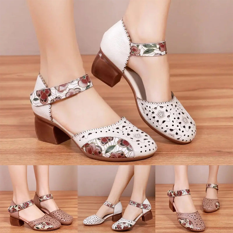 Sandalias cómodas de estilo vintage para mujer.-ES