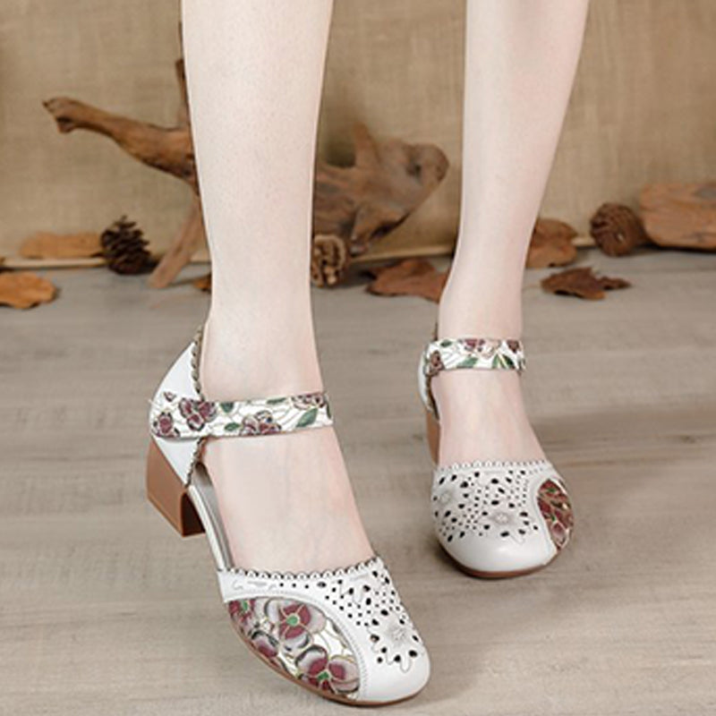 Sandalias cómodas de estilo vintage para mujer.-ES