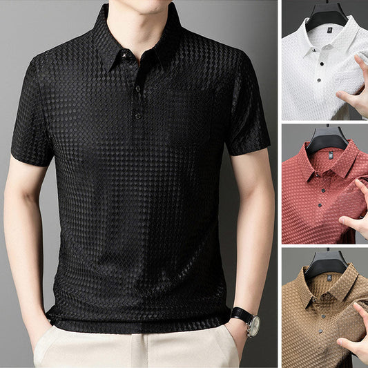 🎉Camisa de hombre manga corta con textura 🎉-ES