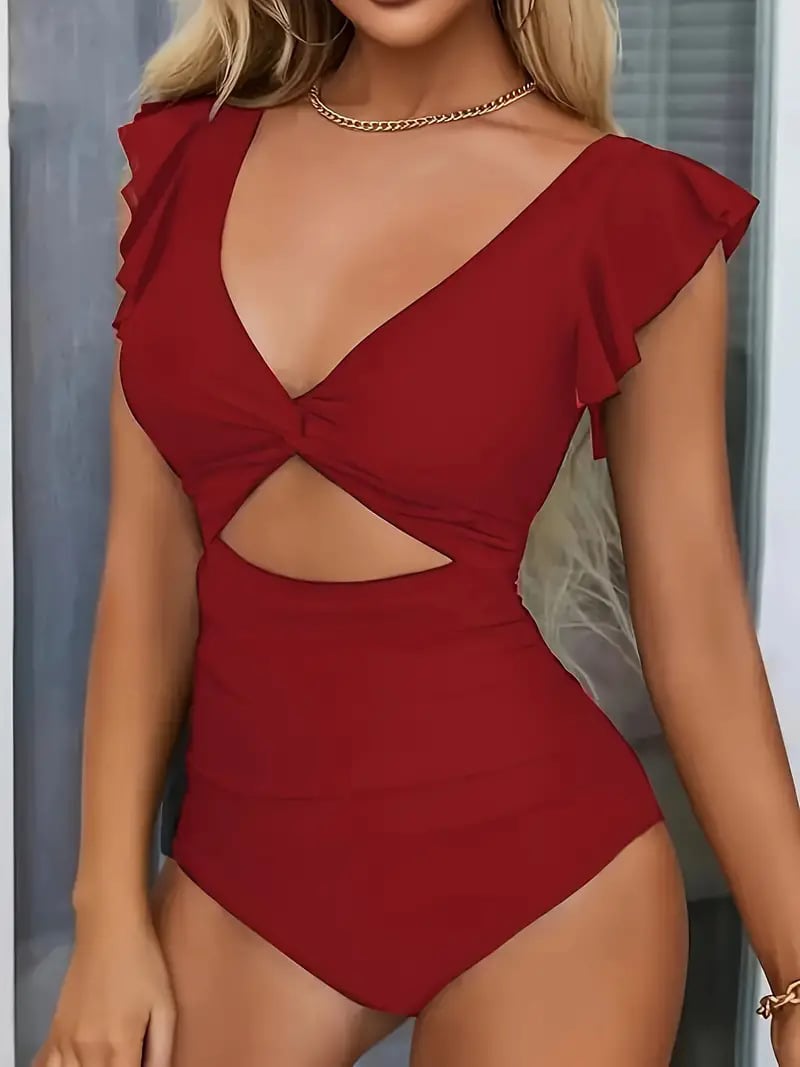 👙Traje de baño sexy con volantes-ES