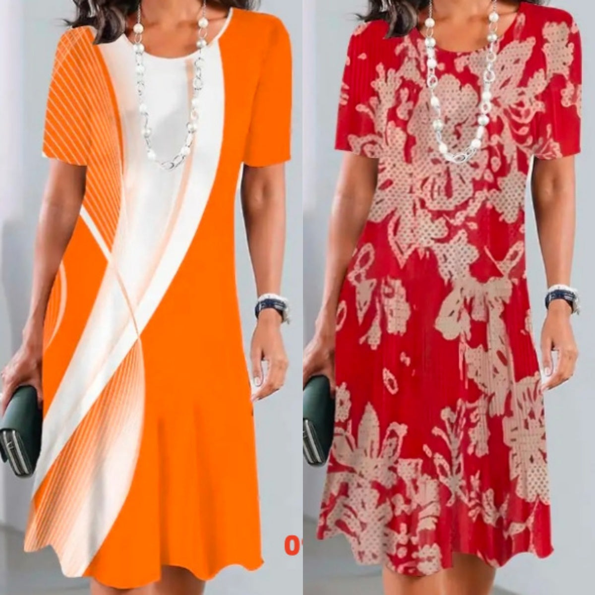 Vestido plisado con bloques de color para mujer-ES