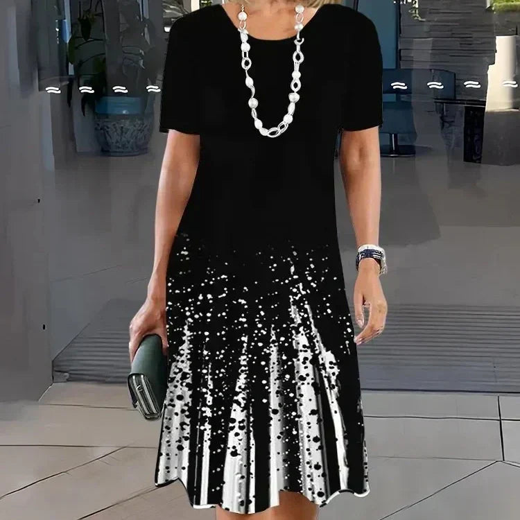 Vestido plisado con bloques de color para mujer-ES