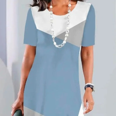 Vestido plisado con bloques de color para mujer-ES