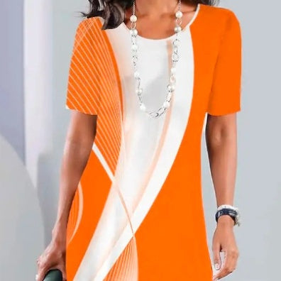 Vestido plisado con bloques de color para mujer-ES