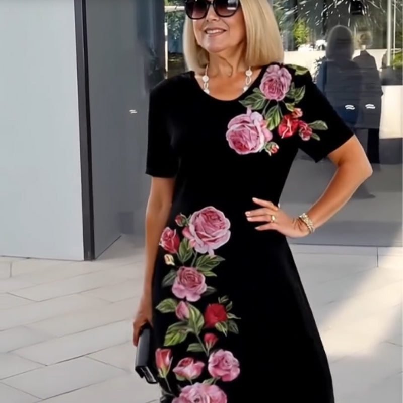 🌹🌹Lengva vasarinė suknelė su 3D spauda-LT