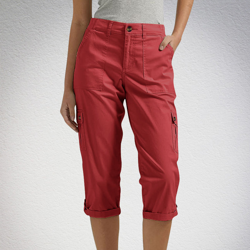 🔥Oferta especial🔥Shorts casuales multibolsillos de alta elasticidad para mujer-ES