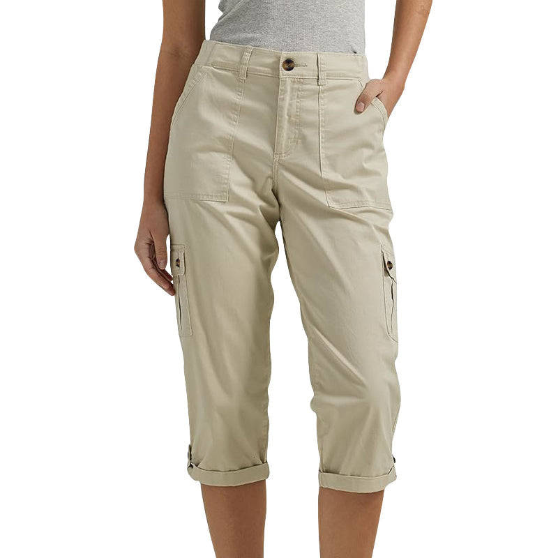 🔥Oferta especial🔥Shorts casuales multibolsillos de alta elasticidad para mujer-ES