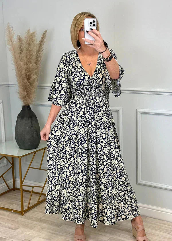 💥🔥Vestido plisado con estampado de leopardo-ES