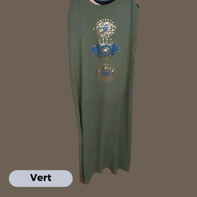 🔥Vestido largo sin mangas de mujer con estampado llamativo👗-ES
