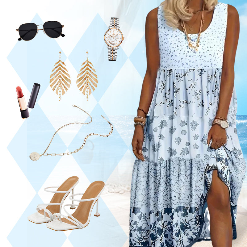 ✨👗 Haljina bez rukava u boho stilu za žene-HR
