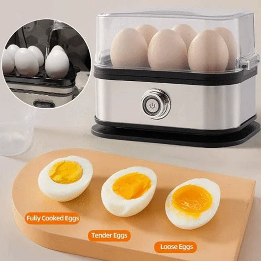 🥚 Πολυλειτουργικός ατμομάγειρας για αυγά με διαφανές καπάκι-GR