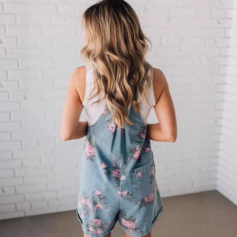 🌸 Vintažiniai gėlių raštų džinsiniai kombinezonai🌸-LT
