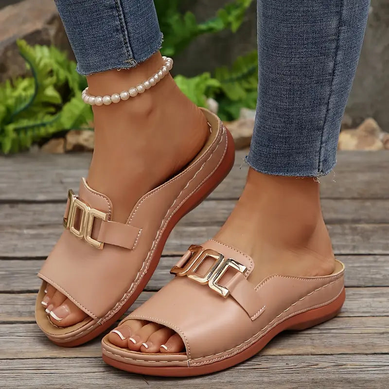 【EU 36-45】👡Paprastos metalinės sagties basutės-LT