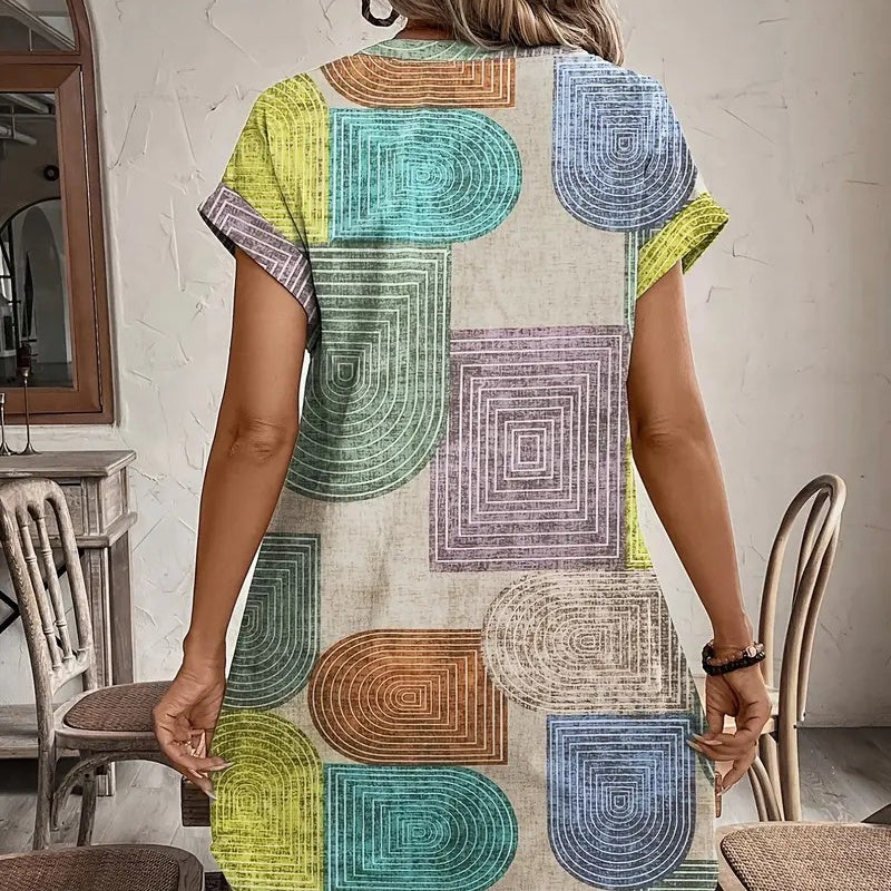 🌺【S-2XL】Vestido estampado colorido-ES