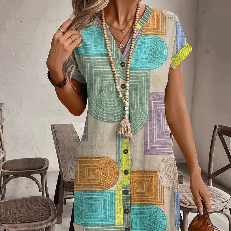 🌺【S-2XL】Vestido estampado colorido-ES