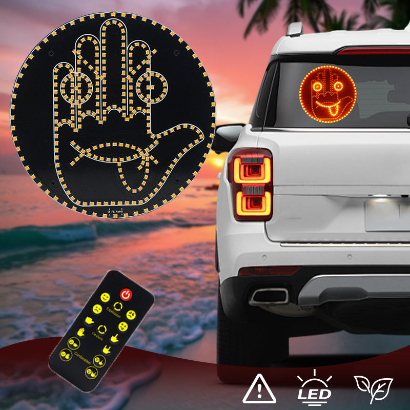 Luz LED de salpicadero con gestos y expresiones para la luneta trasera del coche-ES
