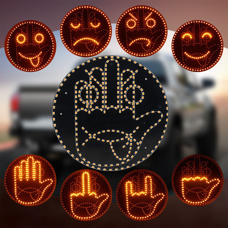 Luz LED de salpicadero con gestos y expresiones para la luneta trasera del coche-ES