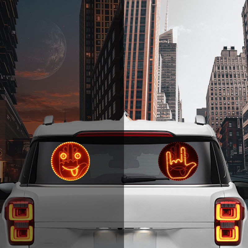 Luz LED de salpicadero con gestos y expresiones para la luneta trasera del coche-ES