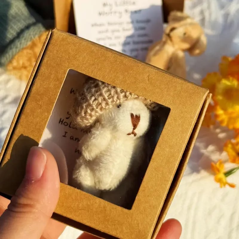 🔥🧸Rankų darbo mini meškiukas dėžutėje-LT