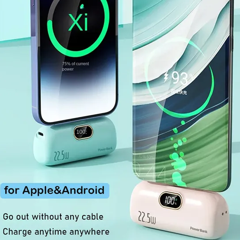 ⏳Oferta de verano: 40% de descuento 🎉 Mini batería externa portátil con cargador de 5000 mAh para tu teléfono 🔋-ES