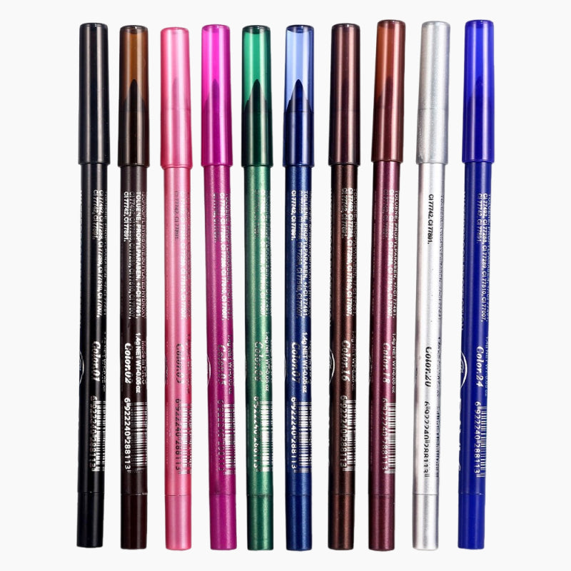 10 delineadores de ojos en gel de colores-ES