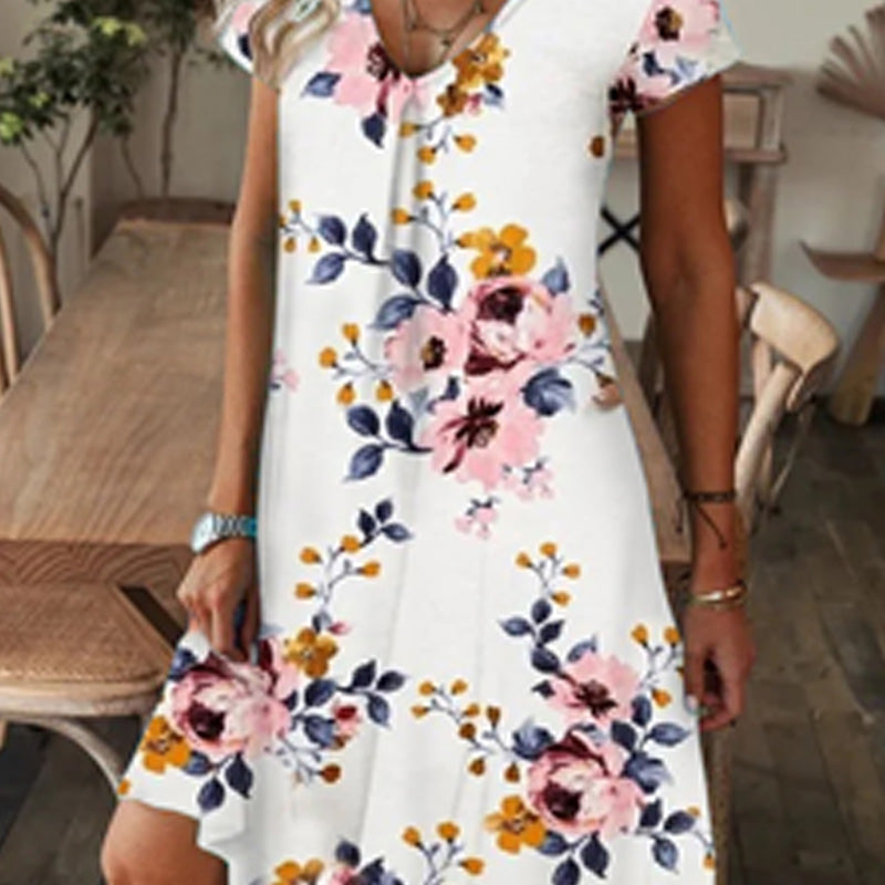 【M-3XL】🌺Elegantiška gėlėta suknelė-LT