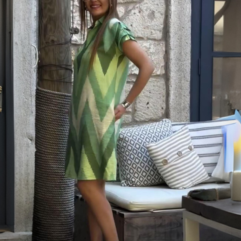 Preciosos vestidos estampados de mujer con corte holgado.-ES