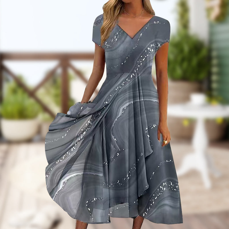 🎀 Dolga obleka z V-izrezom-SI