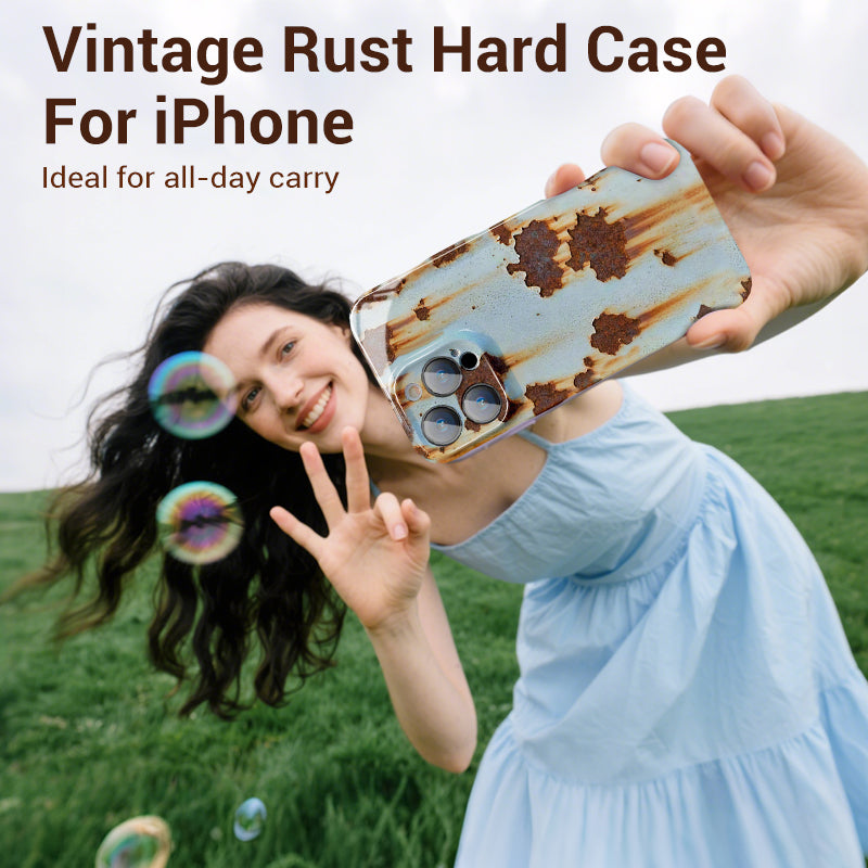 Funda rígida vintage de color óxido para iPhone-ES