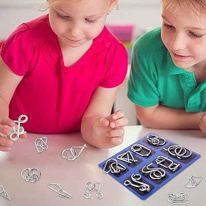 🔥Edukaciniai intelektualiniai žaislai Intelekto atpažinimo žaislai, metalinės dėlionės-LT