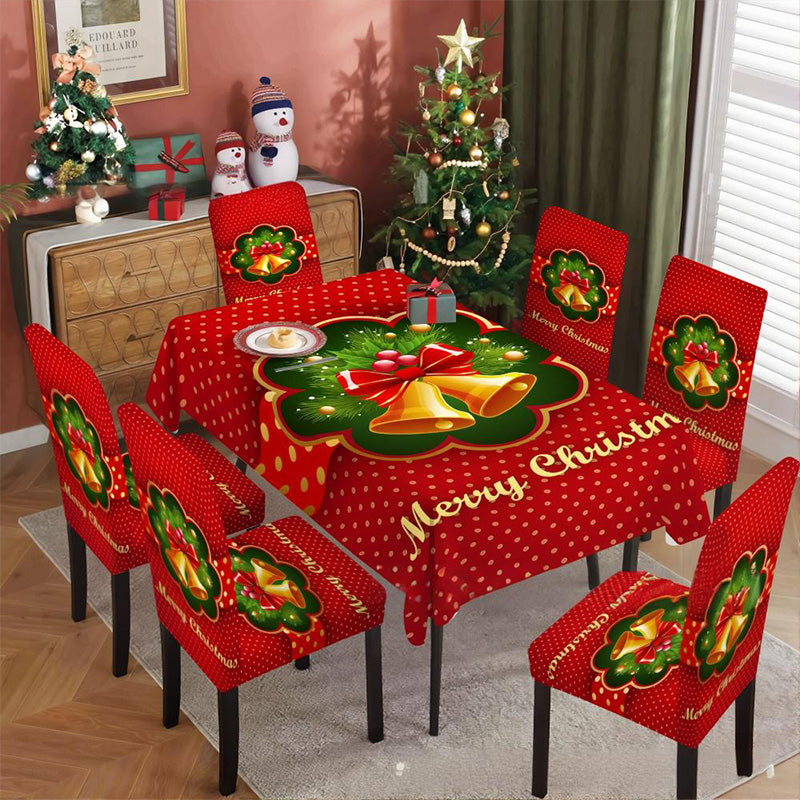 🦌Linksma, klasikinė kalėdinė staltiesė🎄🎁-LT