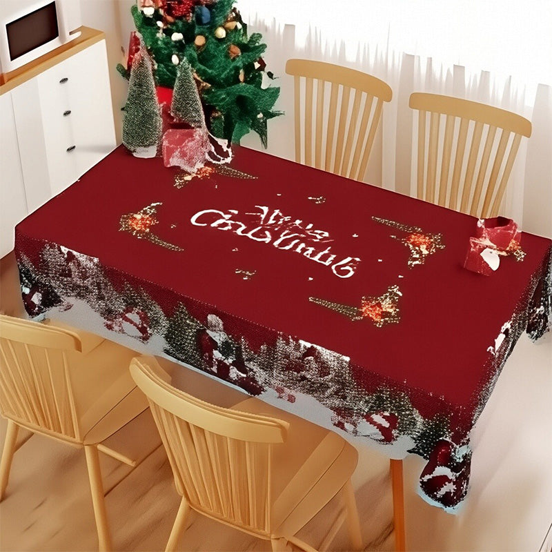 🦌Linksma, klasikinė kalėdinė staltiesė🎄🎁-LT