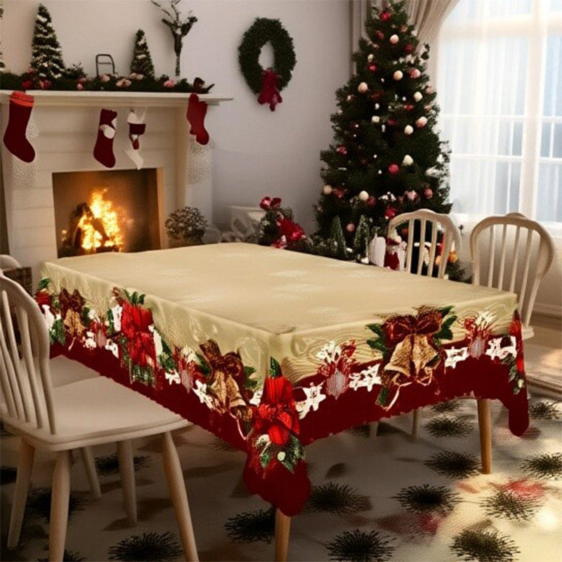 🦌Linksma, klasikinė kalėdinė staltiesė🎄🎁-LT