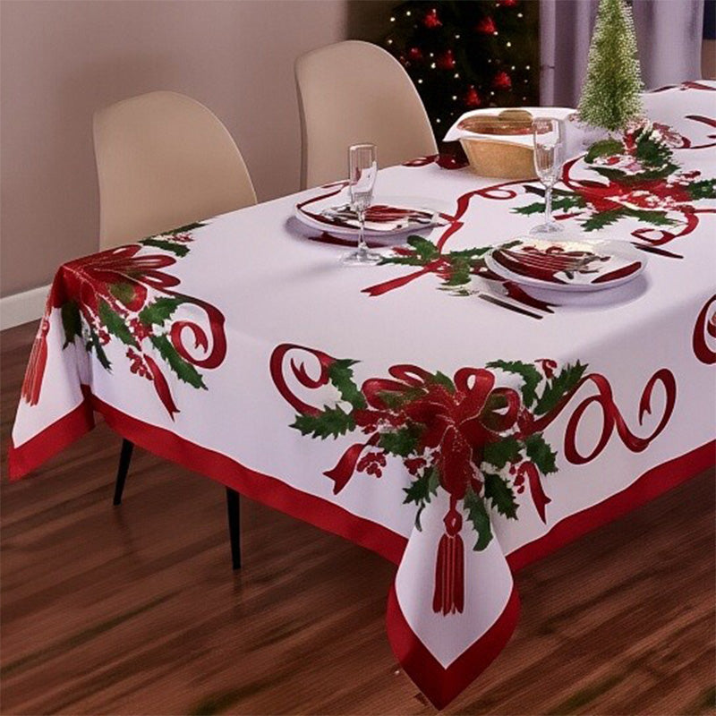 🦌Linksma, klasikinė kalėdinė staltiesė🎄🎁-LT