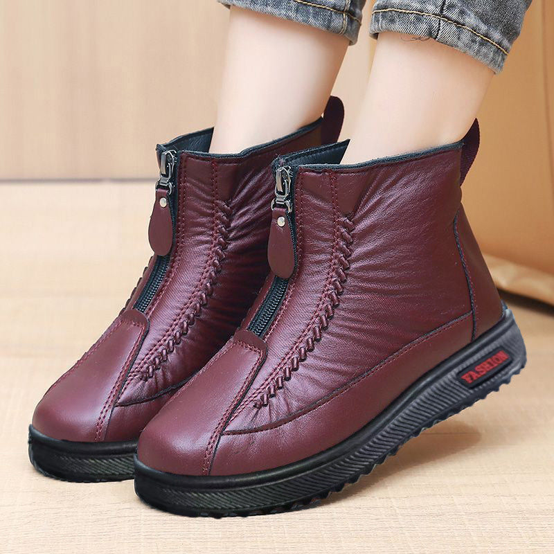 ❄️ Moteriški žieminiai šilti aulinukai su užtrauktuku 👢💕-LT