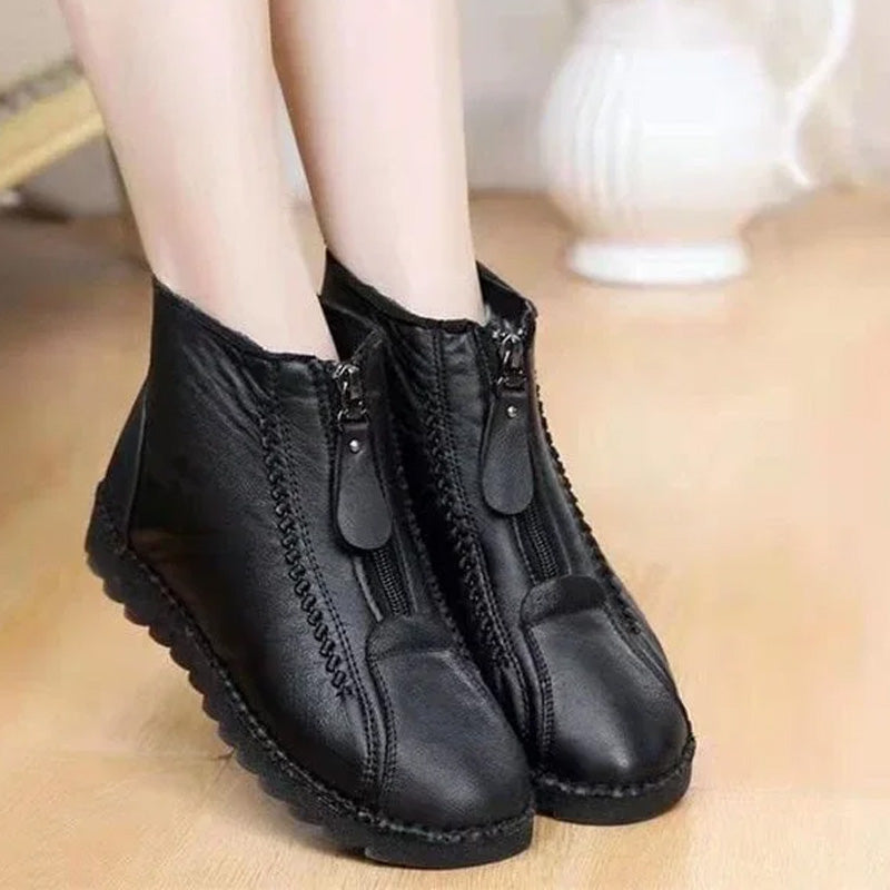 ❄️ Moteriški žieminiai šilti aulinukai su užtrauktuku 👢💕-LT