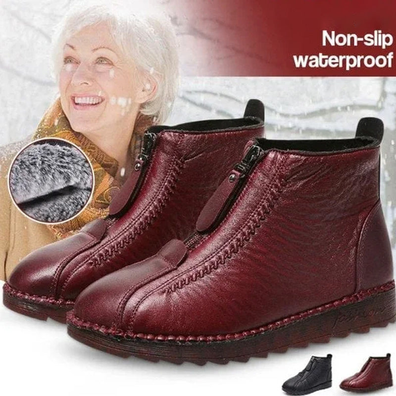 ❄️ Moteriški žieminiai šilti aulinukai su užtrauktuku 👢💕-LT