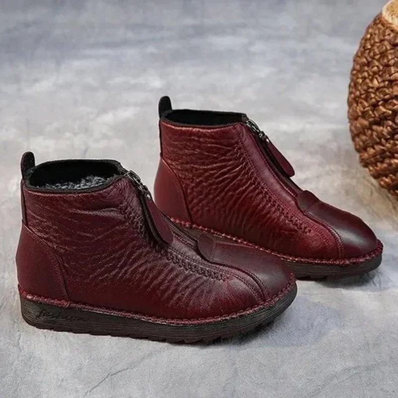 ❄️ Moteriški žieminiai šilti aulinukai su užtrauktuku 👢💕-LT