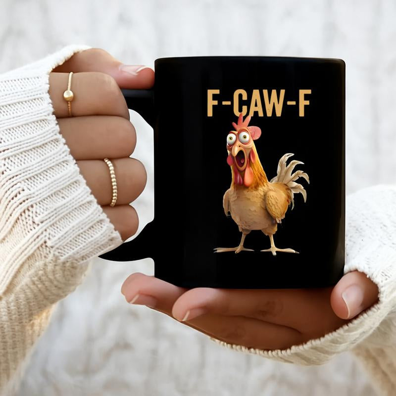 Αστεία κούπα με κοτόπουλο F-Caw-F-GR