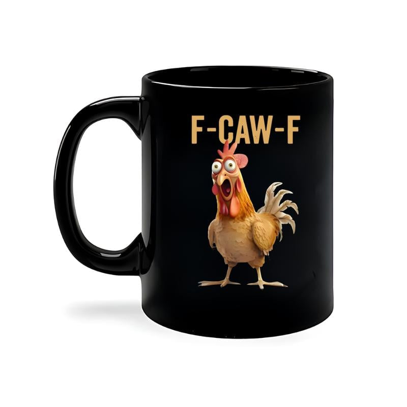 Αστεία κούπα με κοτόπουλο F-Caw-F-GR