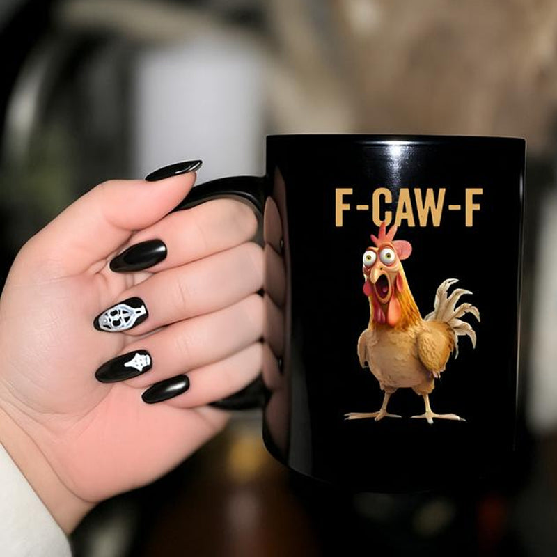 Αστεία κούπα με κοτόπουλο F-Caw-F-GR